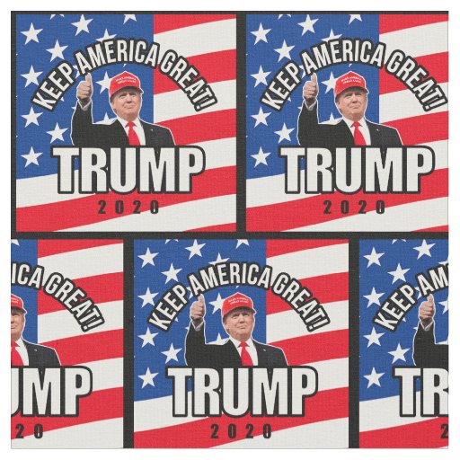 Trump 2020 Keep America Great Pattern Fabric