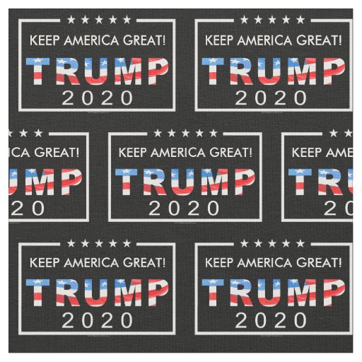 Trump 2020 Keep America Great Pattern Fabric