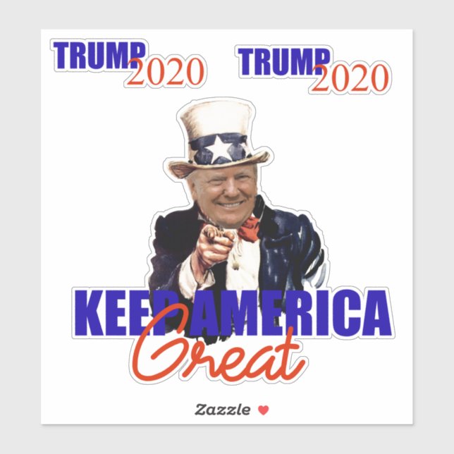 TRUMP 2020 KEEP AMERICA GREAT STICKER (Sheet)