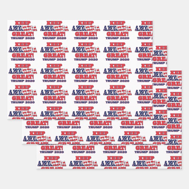 trump 2020 Keep America great Wrapping Paper Sheets (Set)