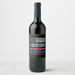 Trump 2020 - Keep America Safe Wine Label