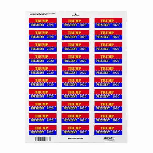 TRUMP 2020 LABEL