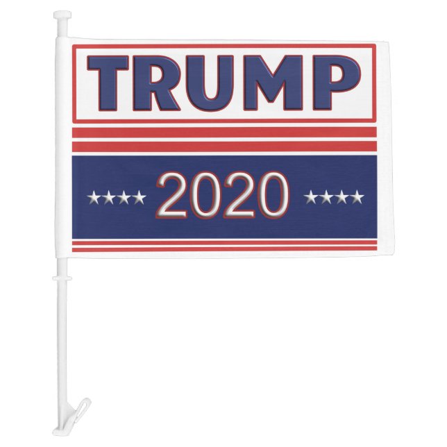 Trump 2020 Logo Car Flag (Front)