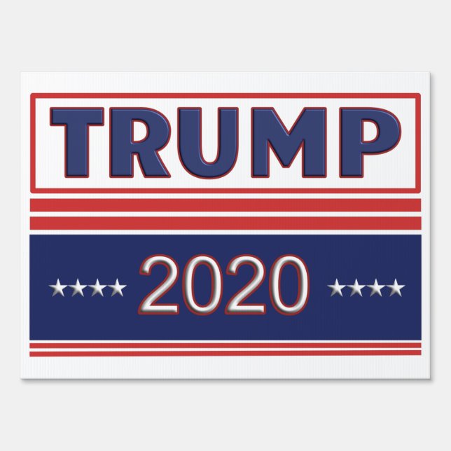 Trump 2020 Logo Sign (Back)