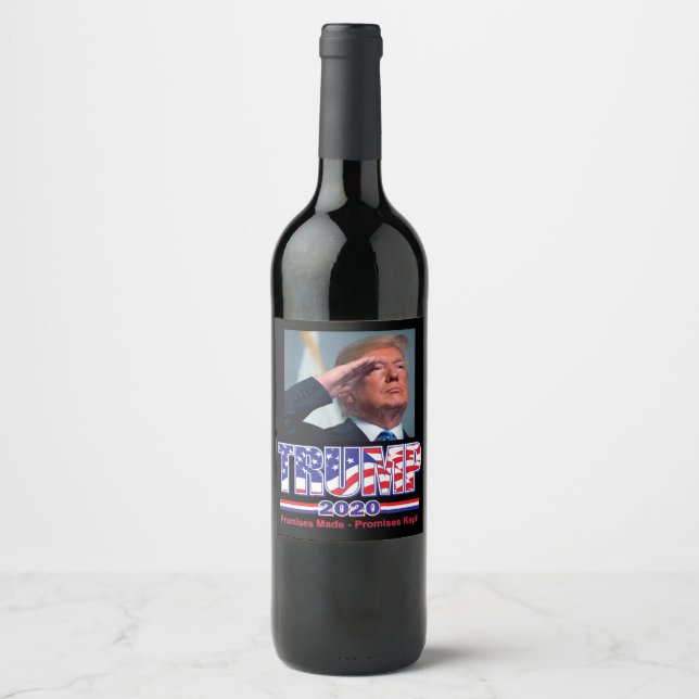 Trump 2020 Make America Great Again Wine Label (Front)