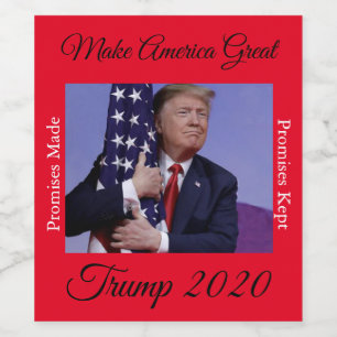 Trump 2020 - Make America Great Wine Label