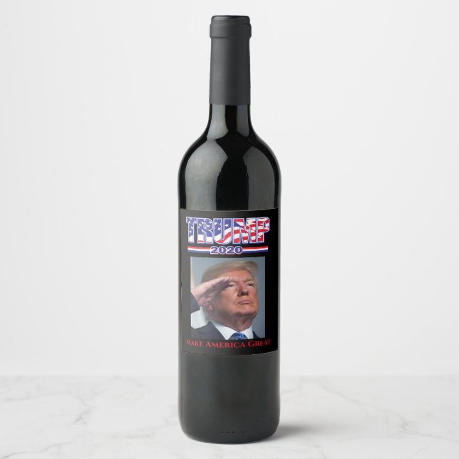 Trump 2020 Make America Great Wine Label (Front)