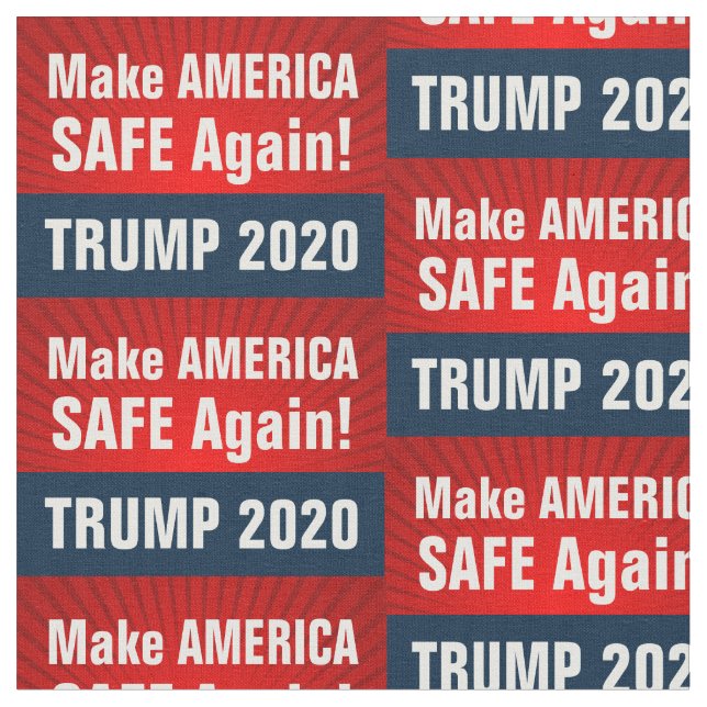 Trump 2020 Make America SAFE Again Fabric (Close Up)