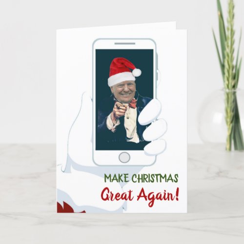 TRUMP 2020 Make Christmas Great Again Santa Card