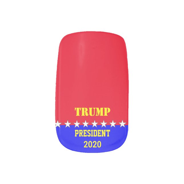 TRUMP 2020 MINX NAIL ART (Left Thumb)