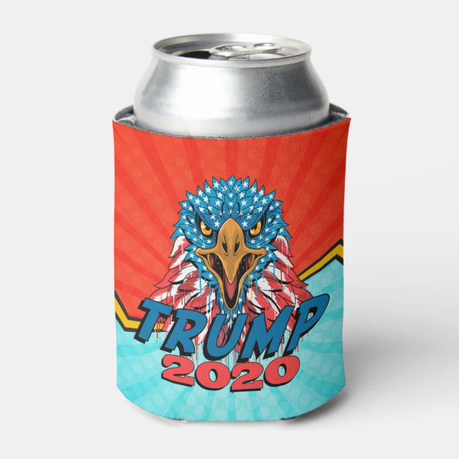 Trump 2020 Patriotic Eagle Can Cooler (Can Front)