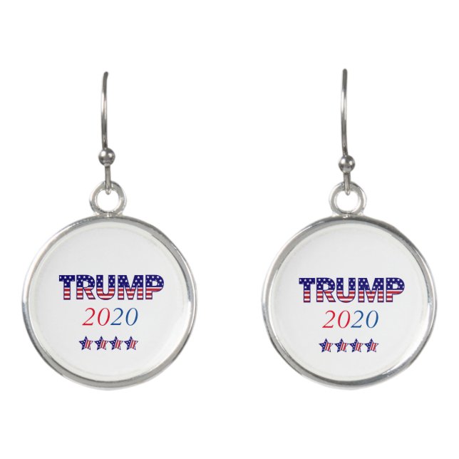 Trump 2020 Patriotic Earrings (Front)