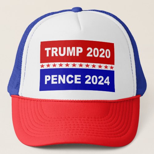TRUMP 2020 PENCE 2024 TRUCKER HAT