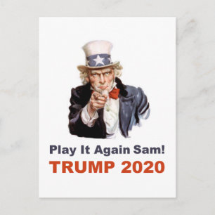 Trump 2020 Play it again Sam popular Postcard