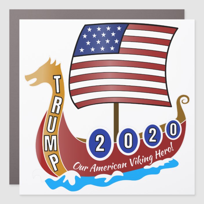 Trump 2020 Red Viking Ship Logo Car Magnet | Zazzle.com