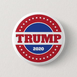 Trump 2020 Red White and Blue Button