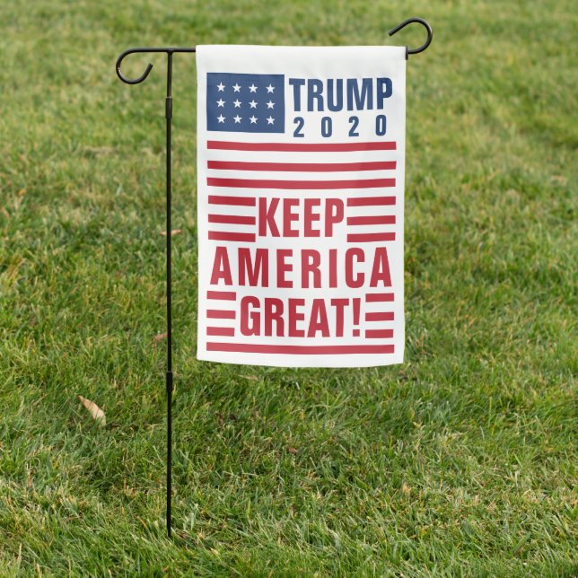 Trump 2020 Red White and Blue Flag (In SItu)