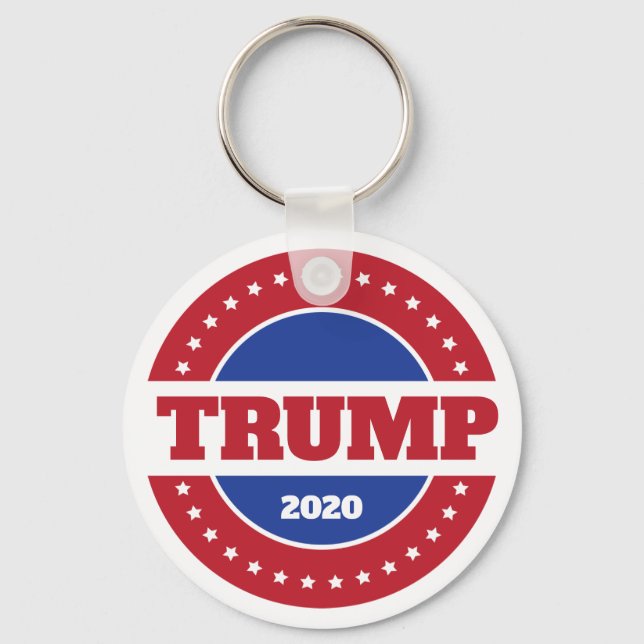 Trump 2020 Red White and Blue Keychain (Front)