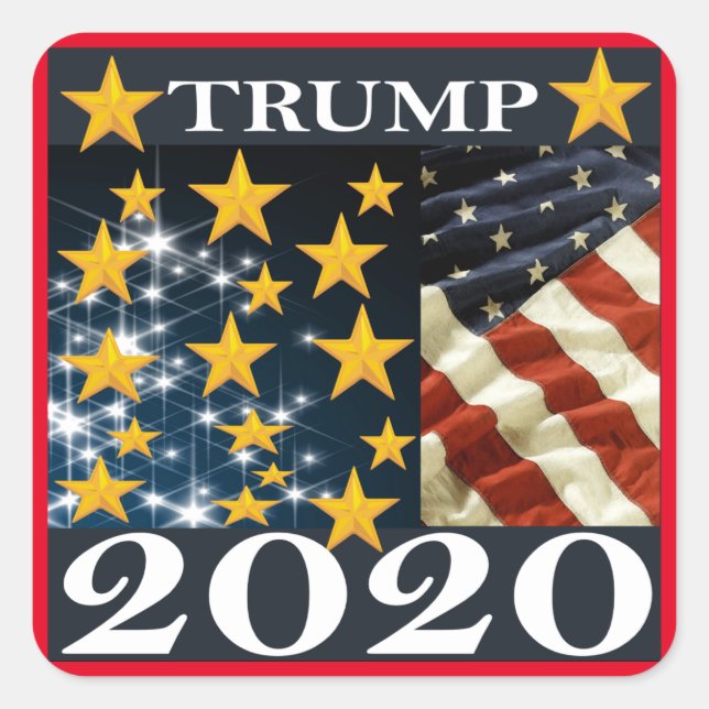 TRUMP 2020 SQUARE STICKER (Front)