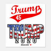 Trump 2020 Stickers Decals Car Bumper Stickers (Sheet)