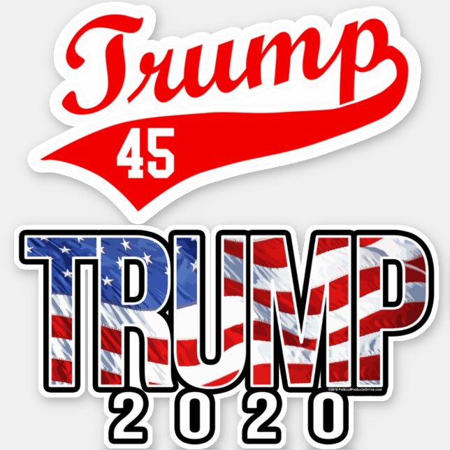 Trump 2020 Stickers Decals Car Bumper Stickers (Front)