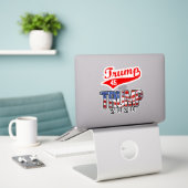 Trump 2020 Stickers Decals Car Bumper Stickers (Laptop On Desk)