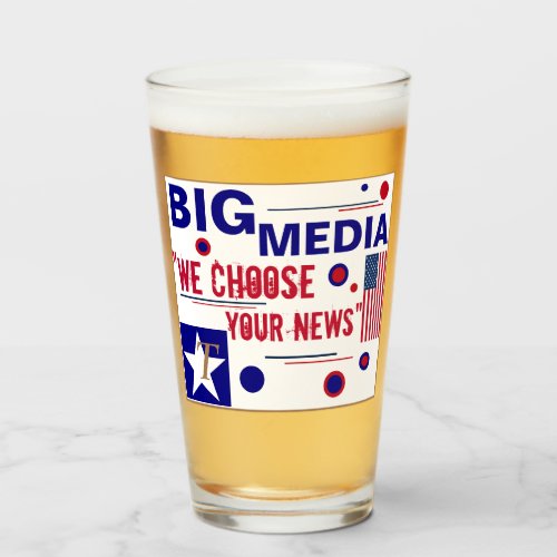 Trump 2020 Tall Beer Glass Tumbler Big Media