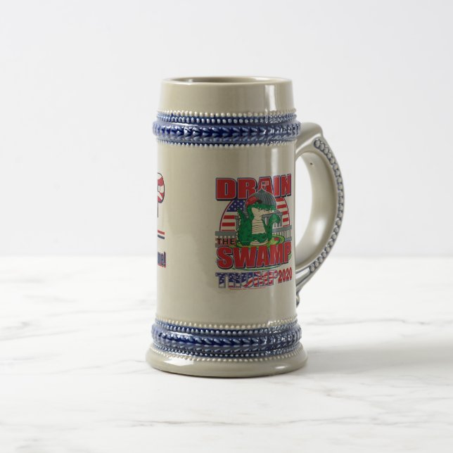 Trump 2020 The Best is Yet to Come - Drain the Swa Beer Stein (Front Right)