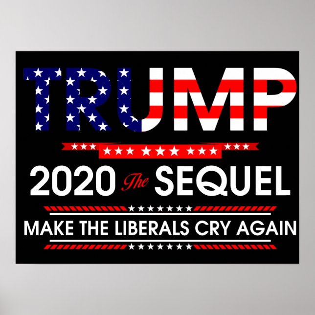 Trump 2020 The Sequel Make The Liberals Cry Again Poster (Front)