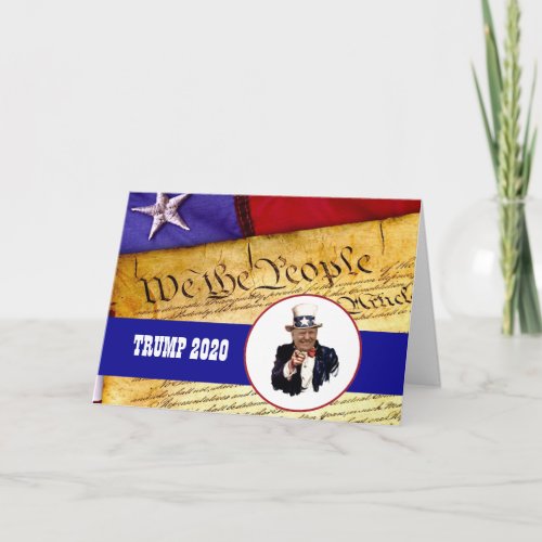 TRUMP 2020 US ELECTIONS CONSTITUTION CARD