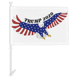Trump 2020 USA Eagle Logo Car Flag