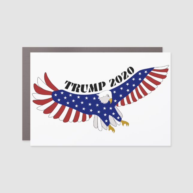 Trump 2020 USA Eagle Logo Car Magnet (Front)