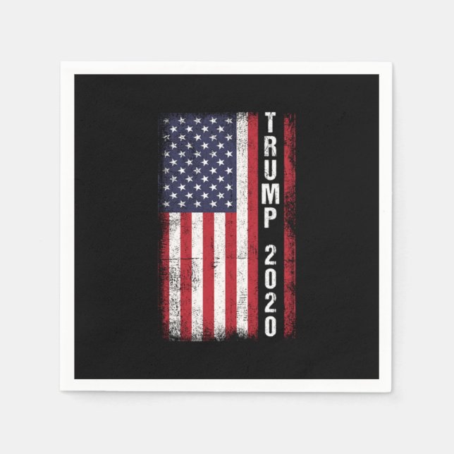 Trump 2020 USA Flag My President Gift Napkins (Front)
