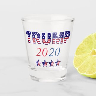 Trump 2020 USA Patriotic Shot Glass