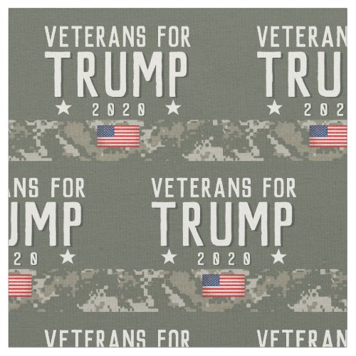 Trump 2020 Veterans for Trump Camo Fabric