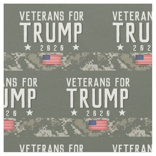 Trump 2020 Veterans for Trump Camo Fabric