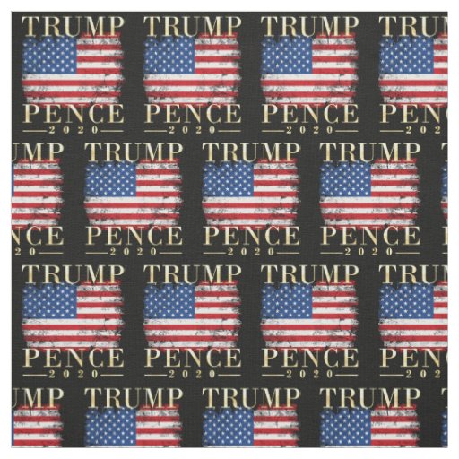 Trump 2020 Vintage Flag Trump Pence Pattern Fabric