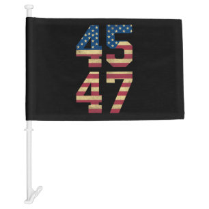 Trump 2024 45 47 Vintage American Flag Retro 4547