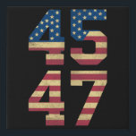 Trump 2024 45 47 Vintage American Flag Retro 4547  Faux Canvas Print<br><div class="desc">Trump 2024 45 47 Vintage American Flag Retro 4547 Trump 2024</div>