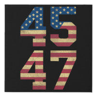 Trump 2024 45 47 Vintage American Flag Retro 4547 