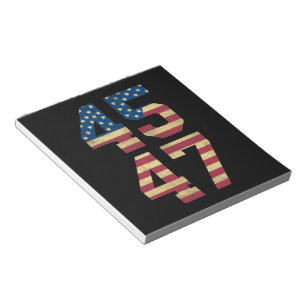 Trump 2024 45 47 Vintage American Flag Retro 4547 Notepad