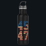 Trump 2024 45 47 Vintage American Flag Retro 4547  Stainless Steel Water Bottle<br><div class="desc">Trump 2024 45 47 Vintage American Flag Retro 4547 Trump 2024</div>