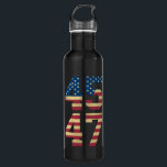 Trump 2024 45 47 Vintage American Flag Retro 4547  Stainless Steel Water Bottle<br><div class="desc">Trump 2024 45 47 Vintage American Flag Retro 4547 Trump 2024</div>