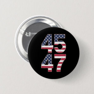 Trump 2024 45 47 Vintage Button