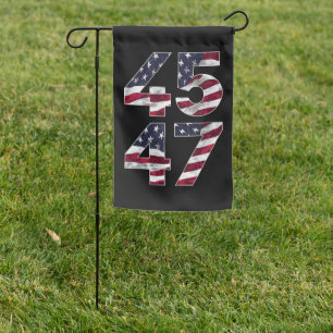 Trump 2024 45 47 Vintage USA Garden Flag