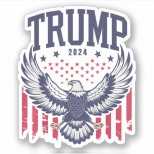 Trump 2024 America Bald Eagle Pro Trump Sticker