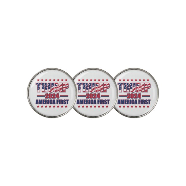 Trump 2024 America First Golf Ball Marker (3 Up)