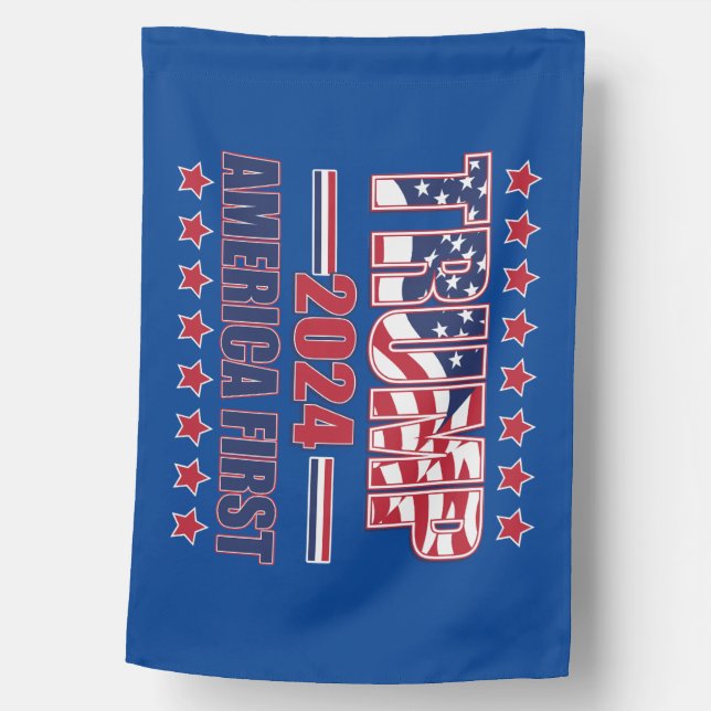 Trump 2024 America First House Flag (Front)