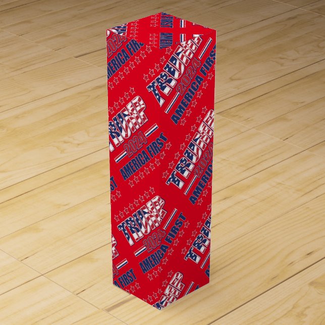 Trump 2024, America First Wine Box (Front)