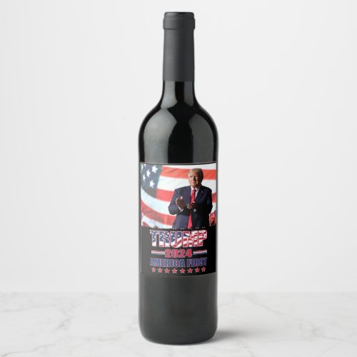 Trump 2024 America First Wine Label